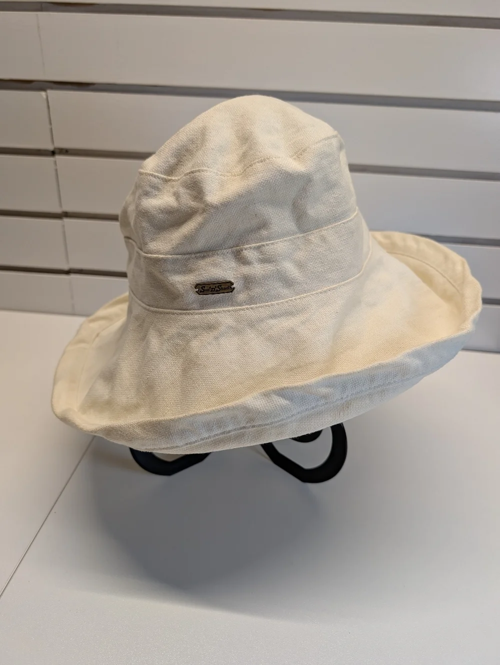 Sun 'N' Sand Women's Ivory Cotton Up Brim Bucket Hat O/S EUC - Picture 3 of 7